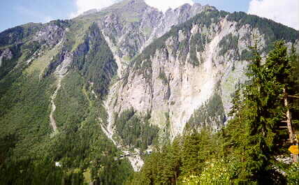 Looking back down the climb