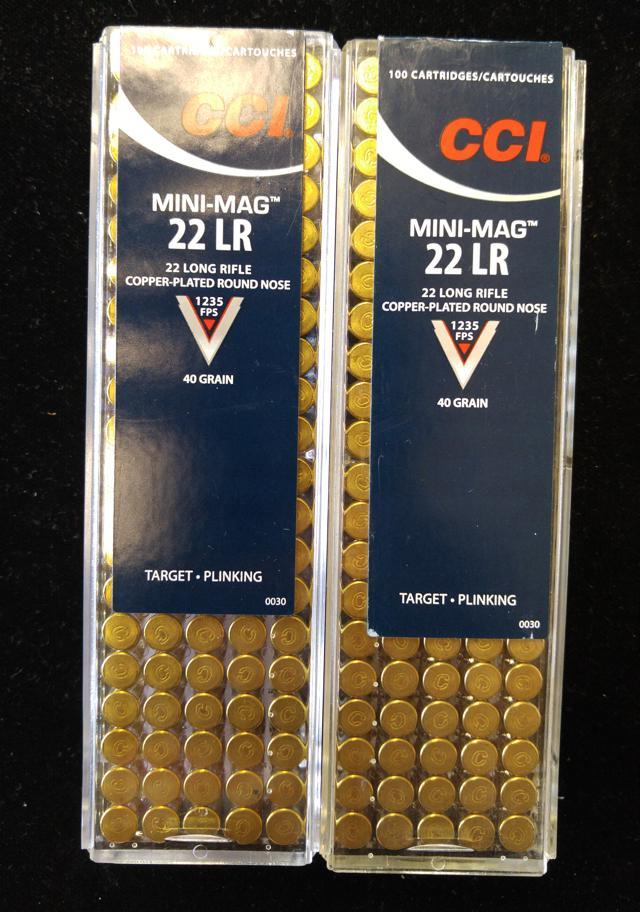 CCI MINI-MAG 22 long rifle copper-plated round nose 40 grain target plinking