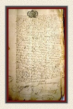Jean Massicot Document signé par Massicot de Jean dans 1684
